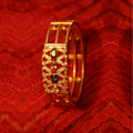 Natural 4 Stones with 18K Gold Bangle for Women (BAN0993)