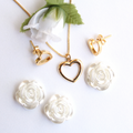 Set of Earrings with Pendant 18K Gold Set for Women (EAR0460)