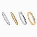 Pack of 4 18K Yellow & White Gold Rings / (RING0033)