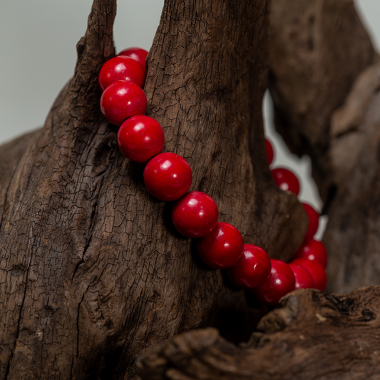 Red Color Beads Bracelet for Women (BRA0196)