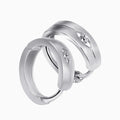 Couple Moissanite Diamond Earring in Pure Silver 925 (RING0035)