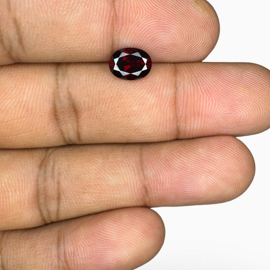 1.40 Carats Red Garnet Stone Oval Cut 6x8 mm Buy Online