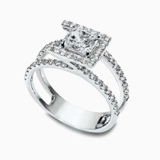 Moissanite Stone With Silver Ring 925