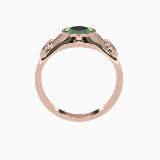 Lawahiz Emerald Ring 18K Rose Gold