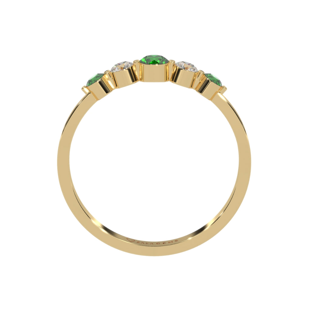 Emerald Ring Rajiya 18K Yellow Gold