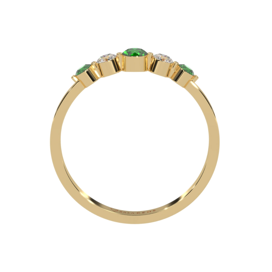 Emerald Ring Rajiya 18K Yellow Gold