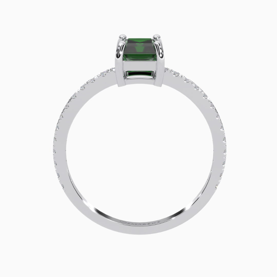 Emerald Ring  Ali Silver
