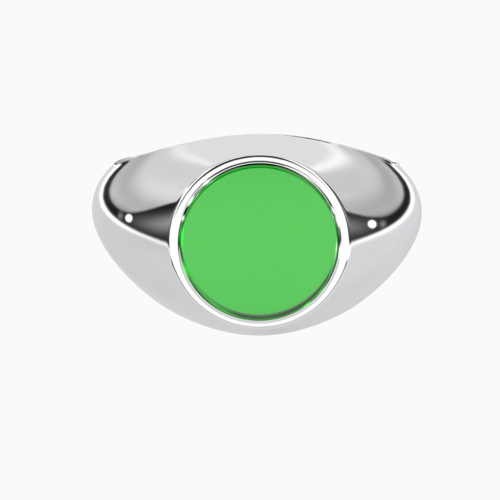 Green Jade Rings Nadia Silver 925