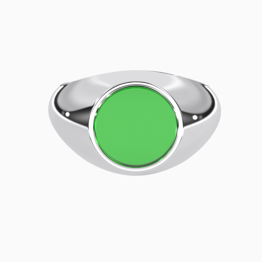 Green Jade Rings Nadia Silver 925