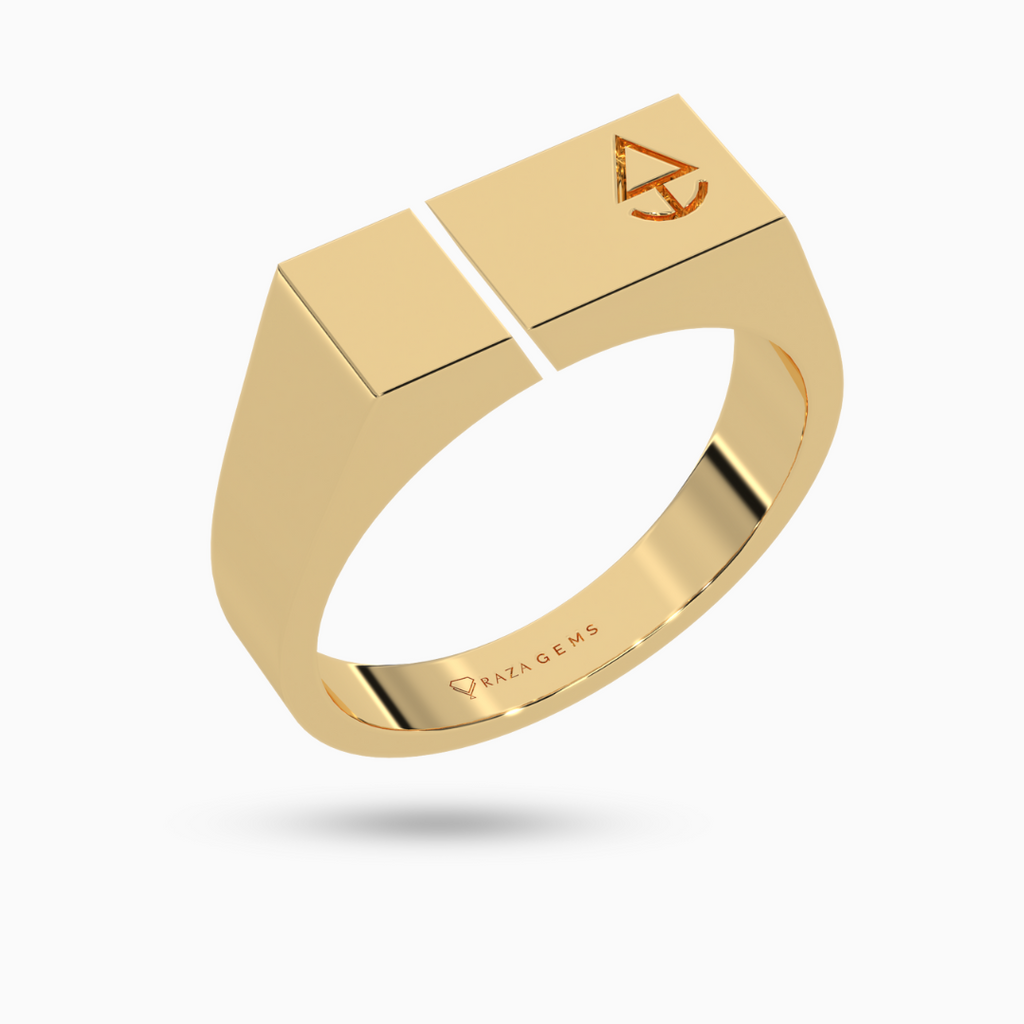 Mens  Ring  BahrAm 18K Yellow Gold