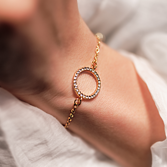 Gold Plated Bracelet for Women Round Shape (BRA0173)