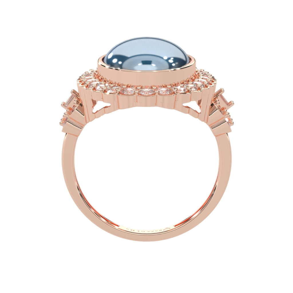 Blue Topaz Rings Fahima Rose Gold