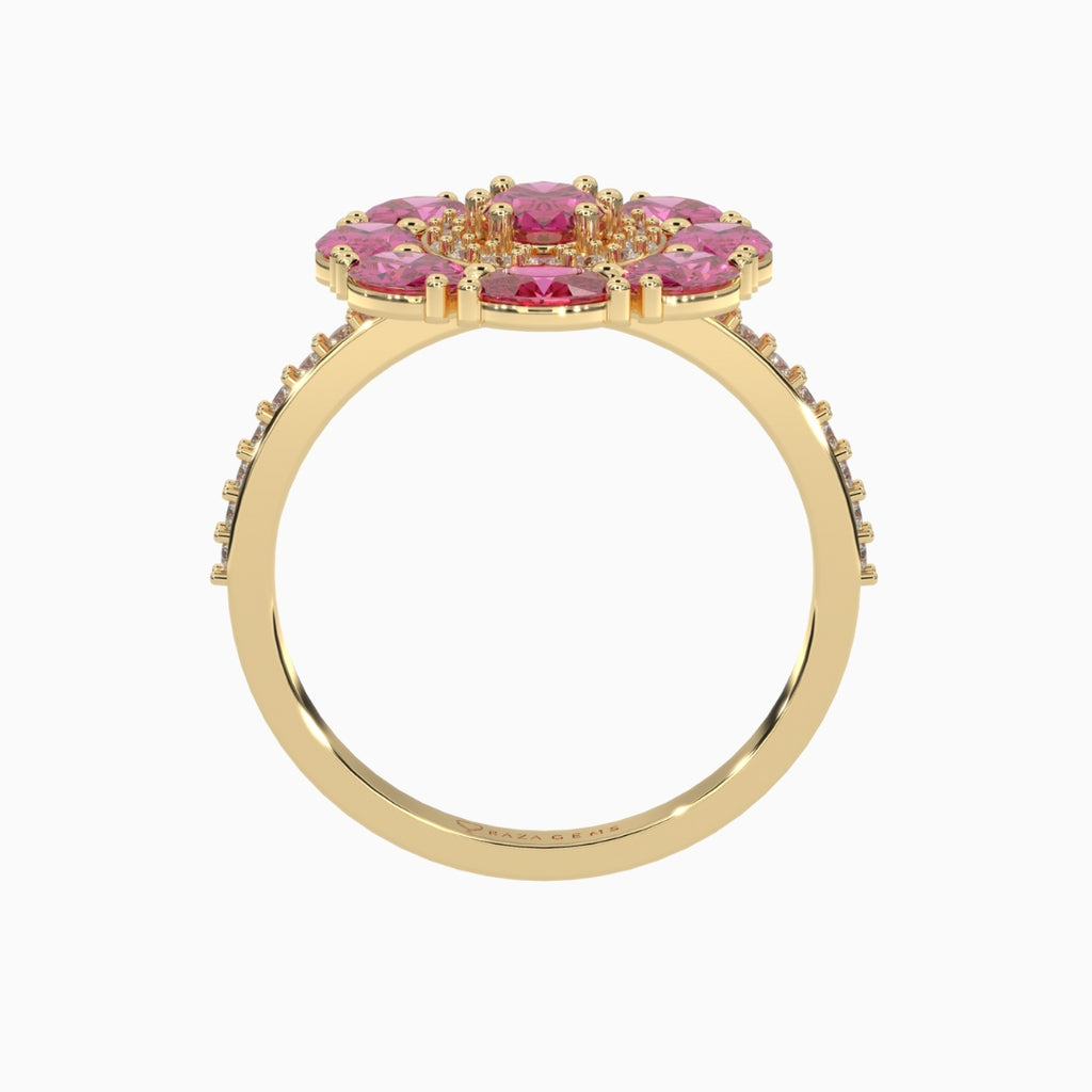 Pink Sapphire Ring Lina 18k Yellow Gold