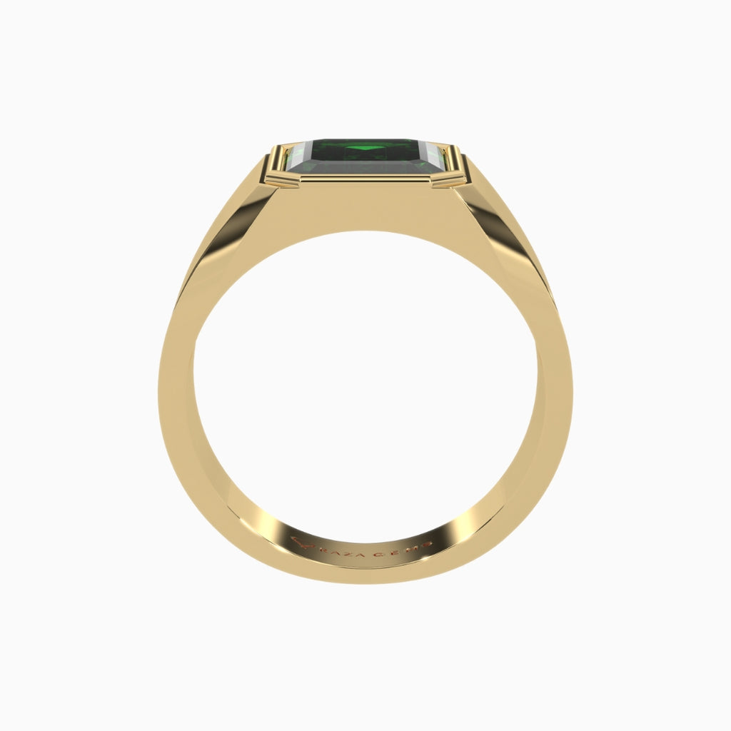 Emerald Rings for Men Akeem 18K Yellow Gold