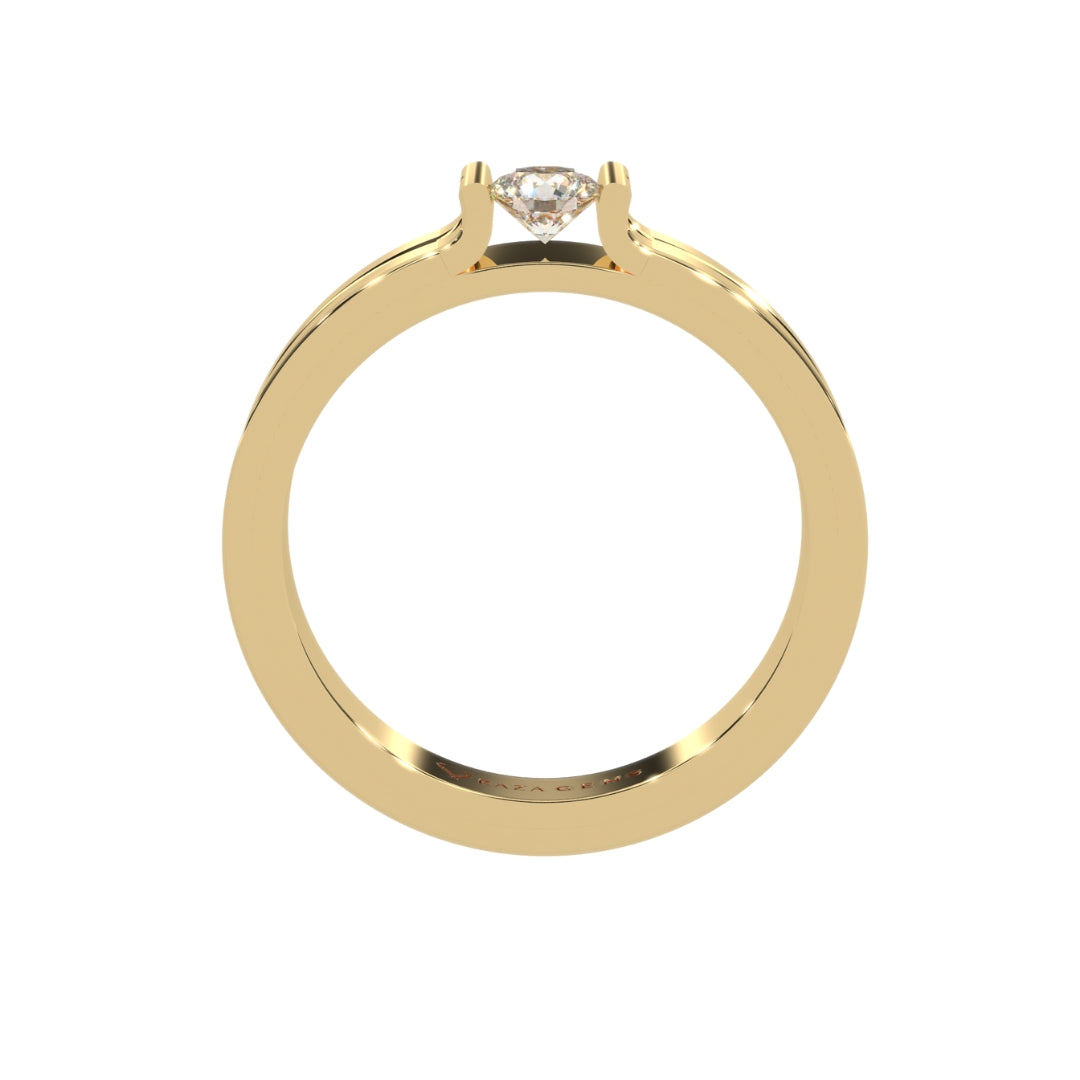Moissanite Ring Aminah 18K Yellow Gold