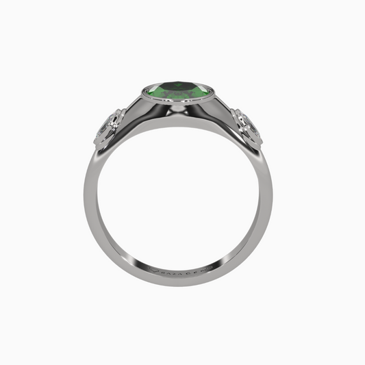 Muhsina Emerald Ring in Silver