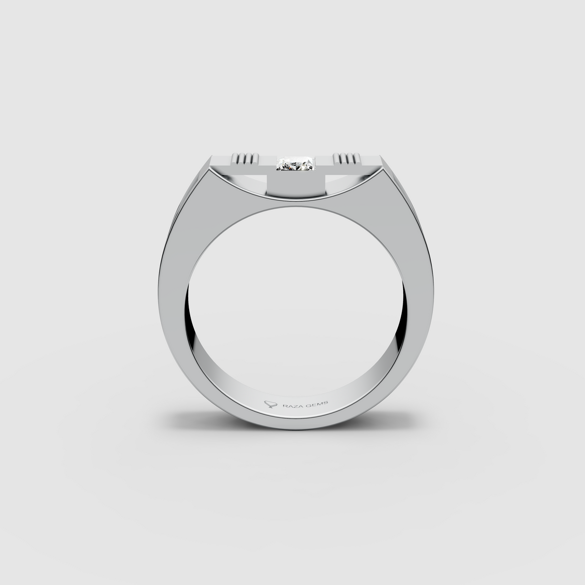 Layla – 18K Gold Princess Cut Moissanite Modern Solitaire Statement Ring