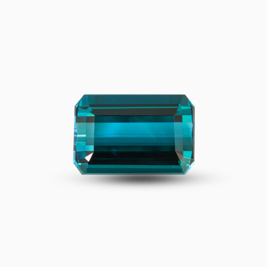 Indicolite Tourmaline in Natural 4 Carats From Africa Emerald Cut