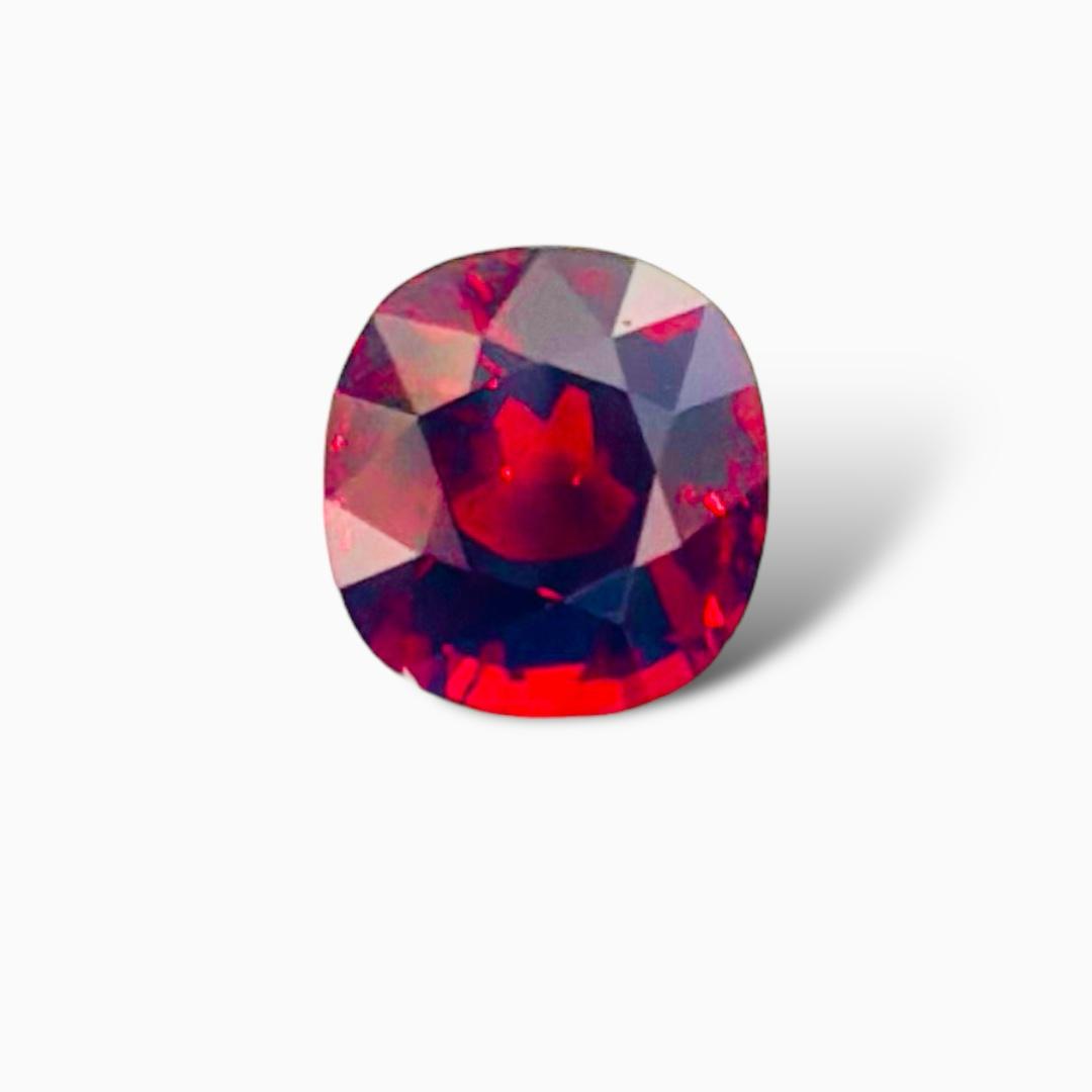 Natural Spessartite Garnet Stone 6.71 Carats Cushion Cut 11 x 10.5 mm
