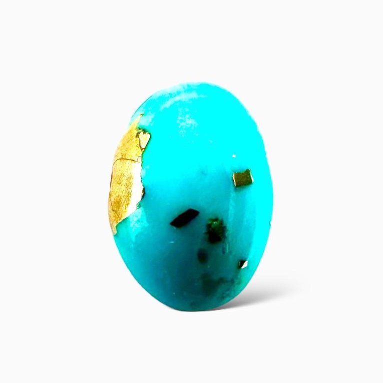 Natural Persian Turquoise 3.17 Carats Oval Cabochon Shape (13X9 mm )