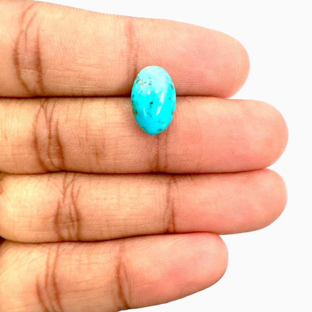 Natural Persian Turquoise 3.68 Carats Oval Cabochon Shape (13X9mm )