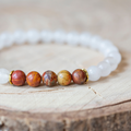 White Color Beads Bracelet for Women (BRA0199)
