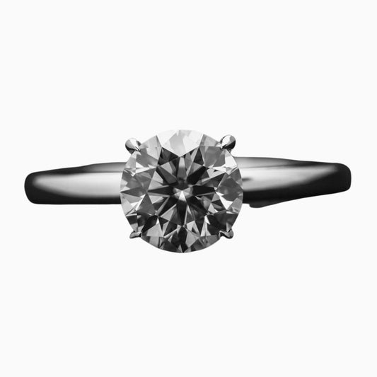 Moissanite Ring in Pure Silver 925 (RING0038)