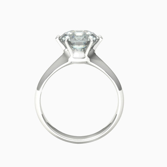 Shape Moissanite Ring in Pure Silver 925 (RING0045)