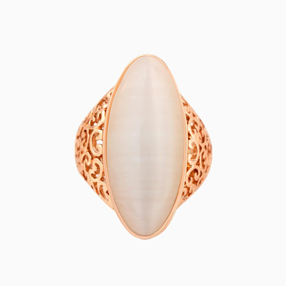 Natural Mother of Pearl With Rose Gold Ring (RING0046)