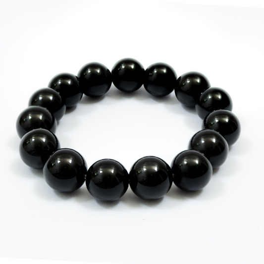 Black Color Beads Bracelet for Men & Women (BRA0208)