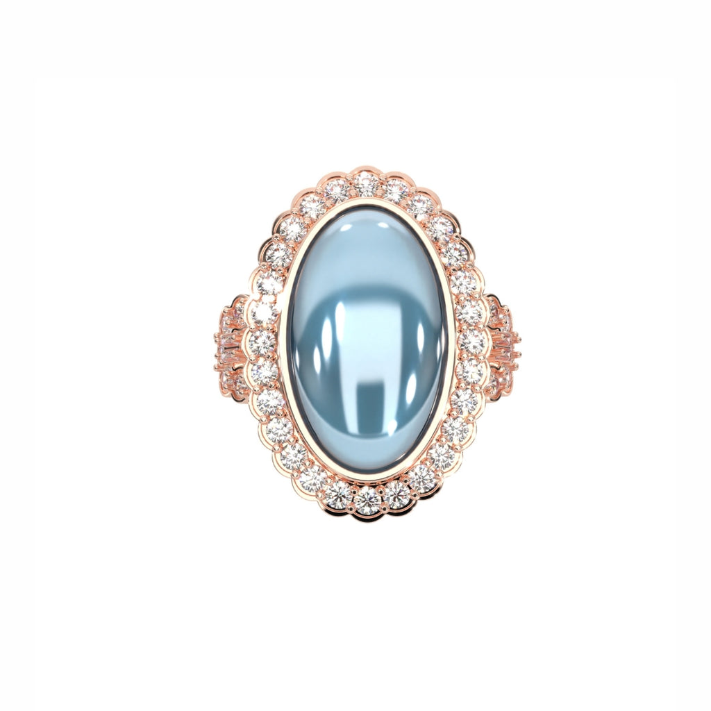 Blue Topaz Rings Fahima Rose Gold