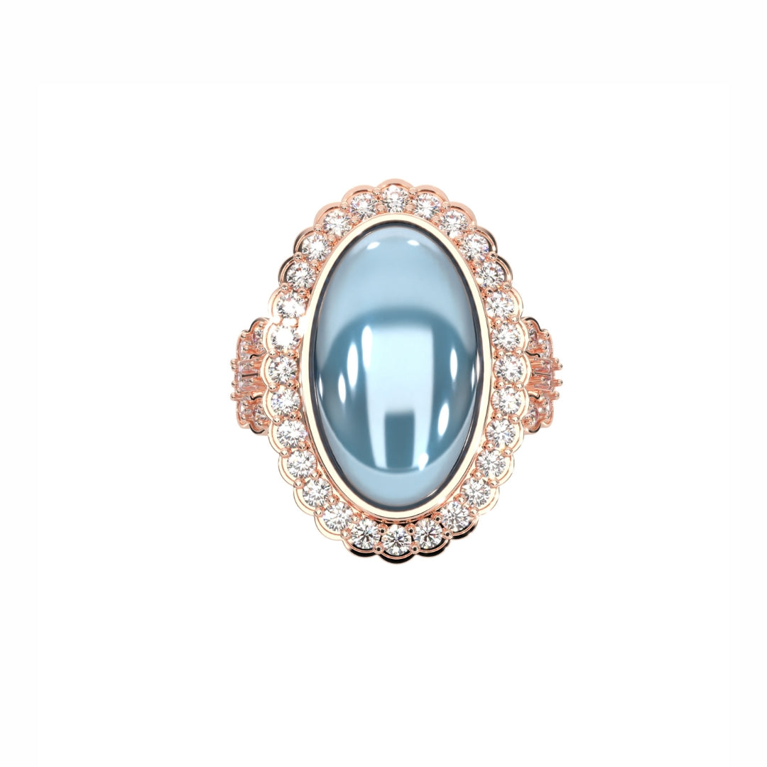 Blue Topaz Rings Fahima Rose Gold