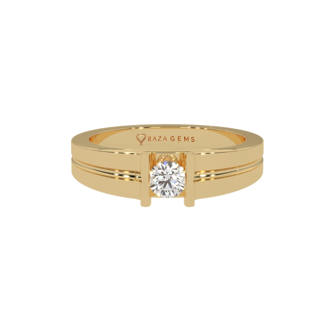 Moissanite Ring Aminah 18K Yellow Gold