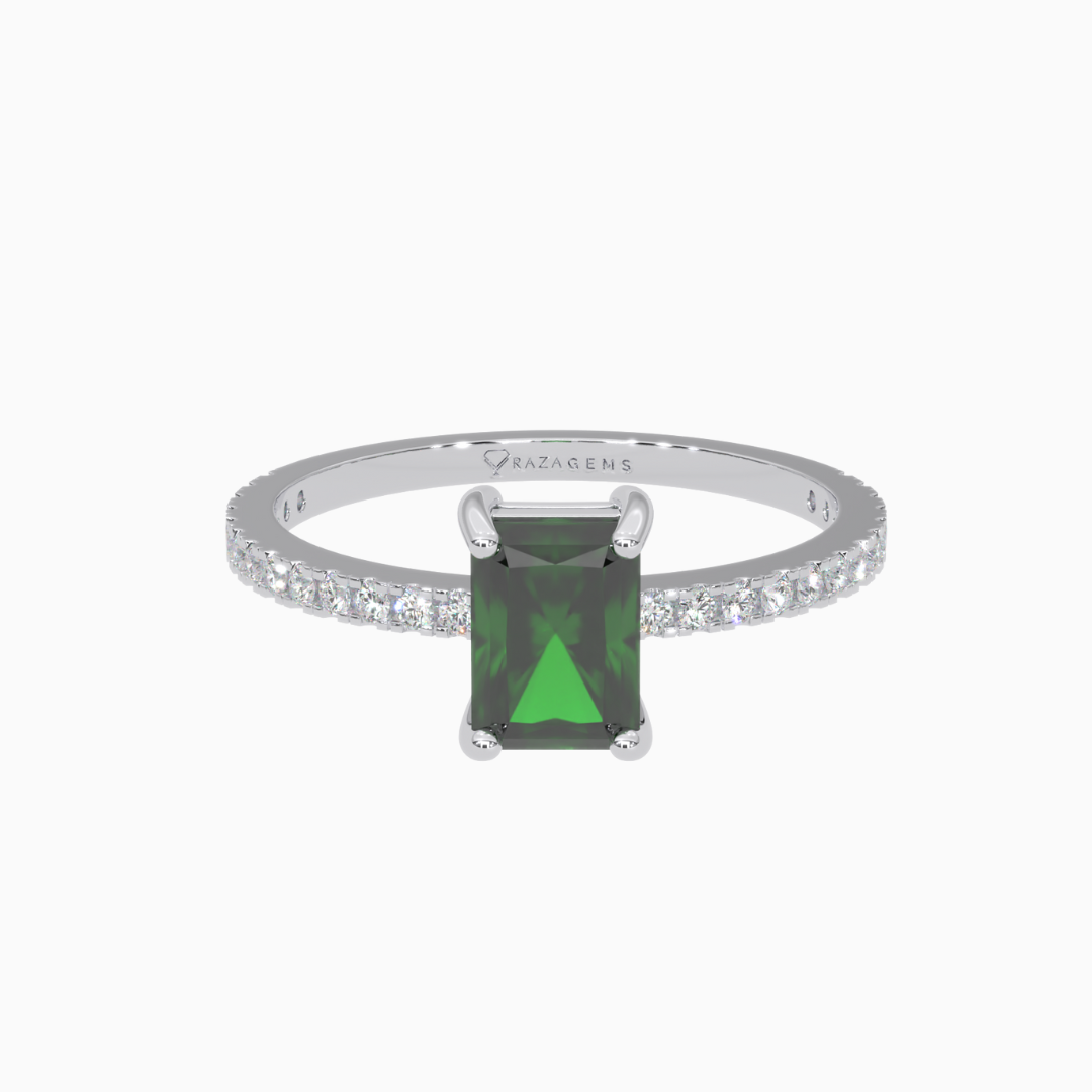 Emerald Ring  Ali Silver