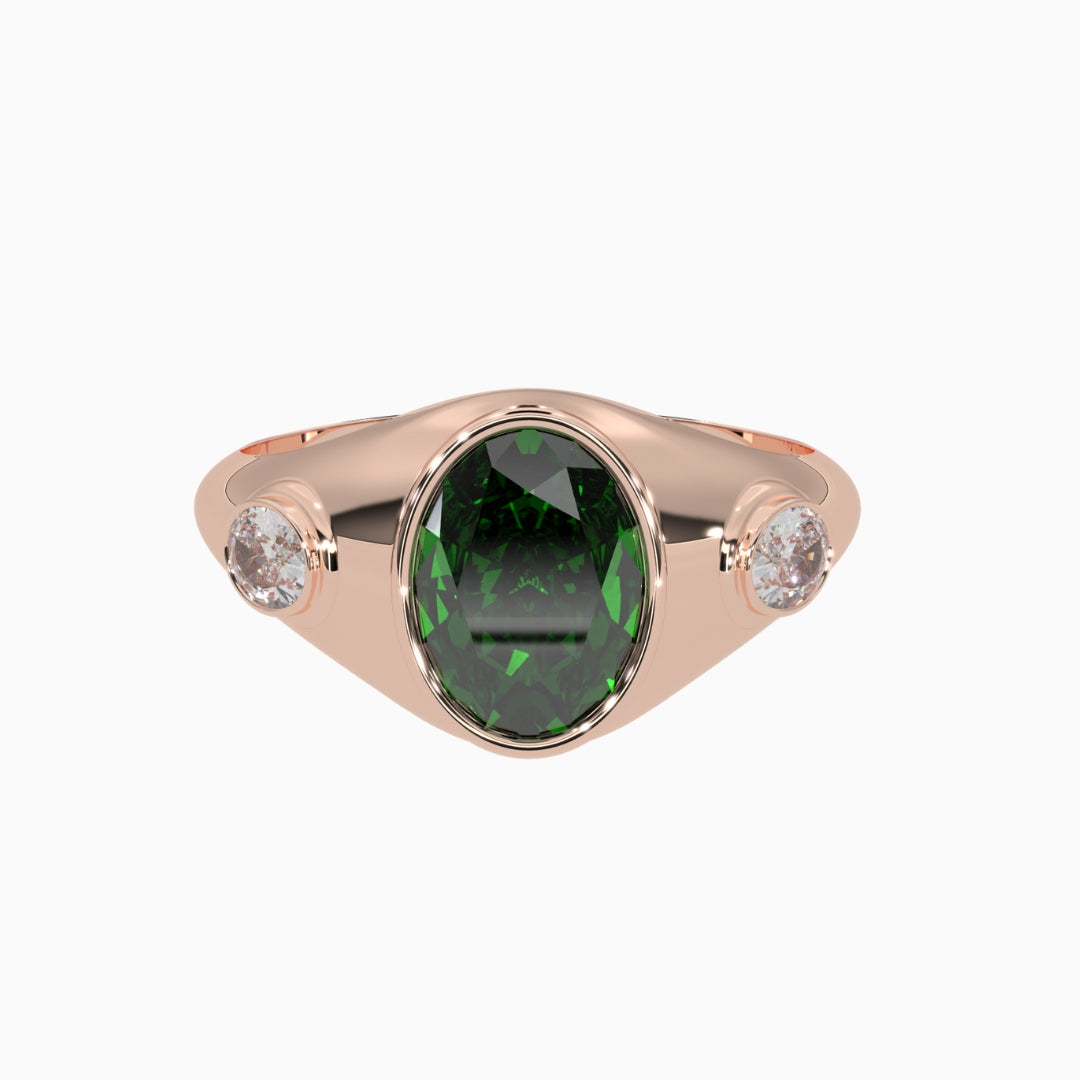 Lawahiz Emerald Ring 18K Rose Gold