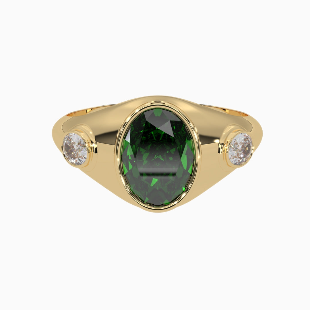 Lamya Emerald Ring 18K Yellow Gold