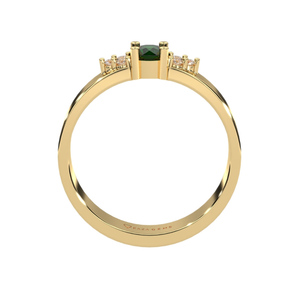 Emerald Rings Hanan Yellow Gold