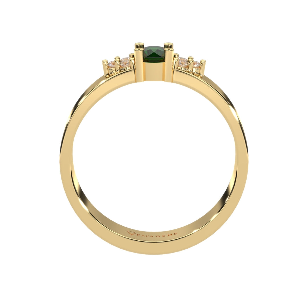 Emerald Rings Hanan Yellow Gold
