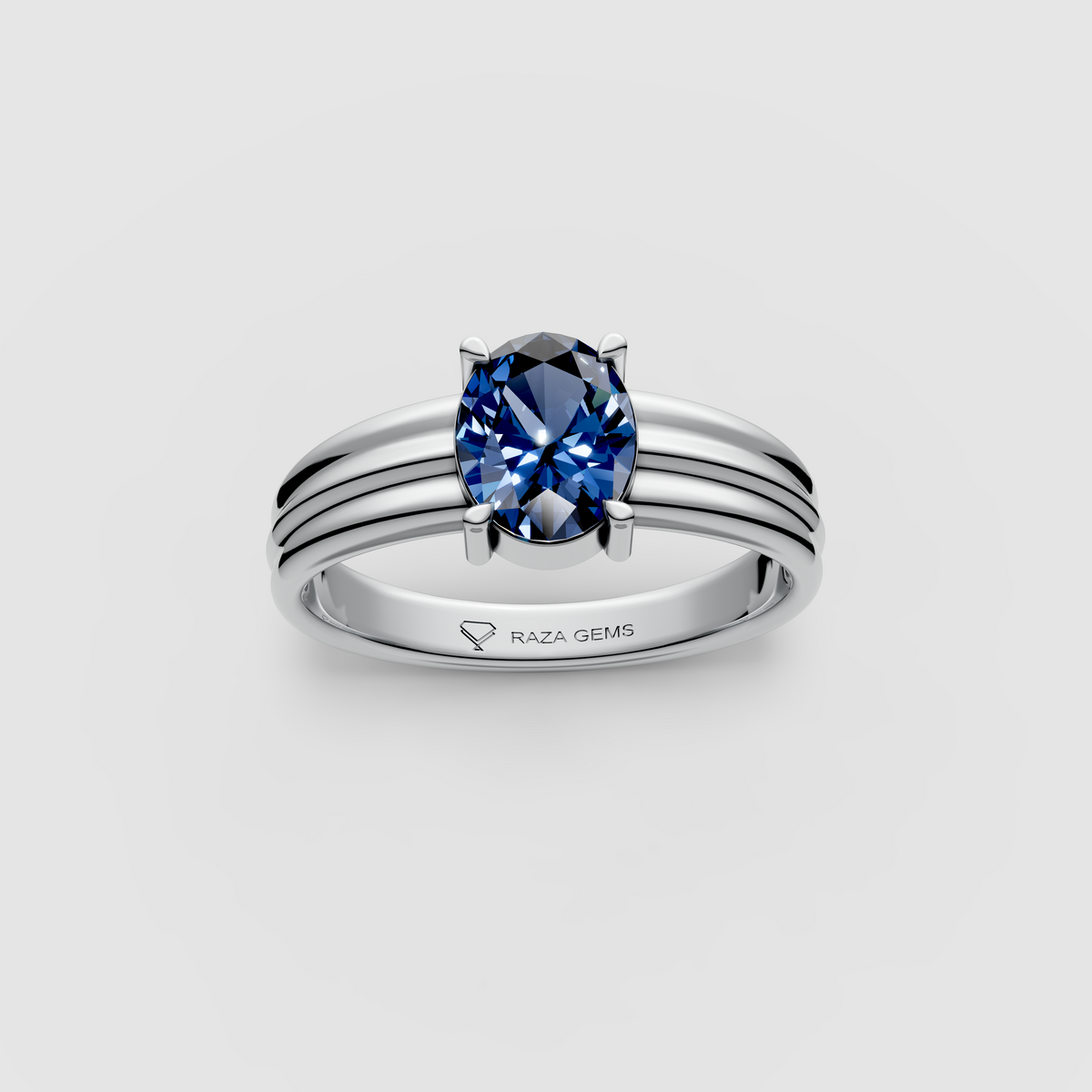 Elizabeth – 18K Gold Royal Blue Sapphire Classic Four-Prong Ring