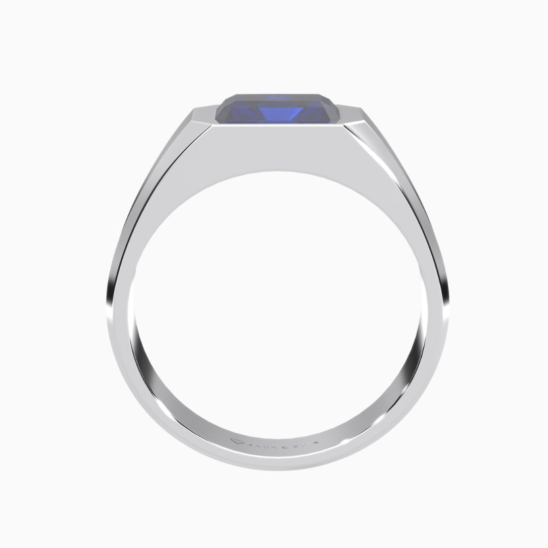 Blue Sapphire Ring Amal Silver