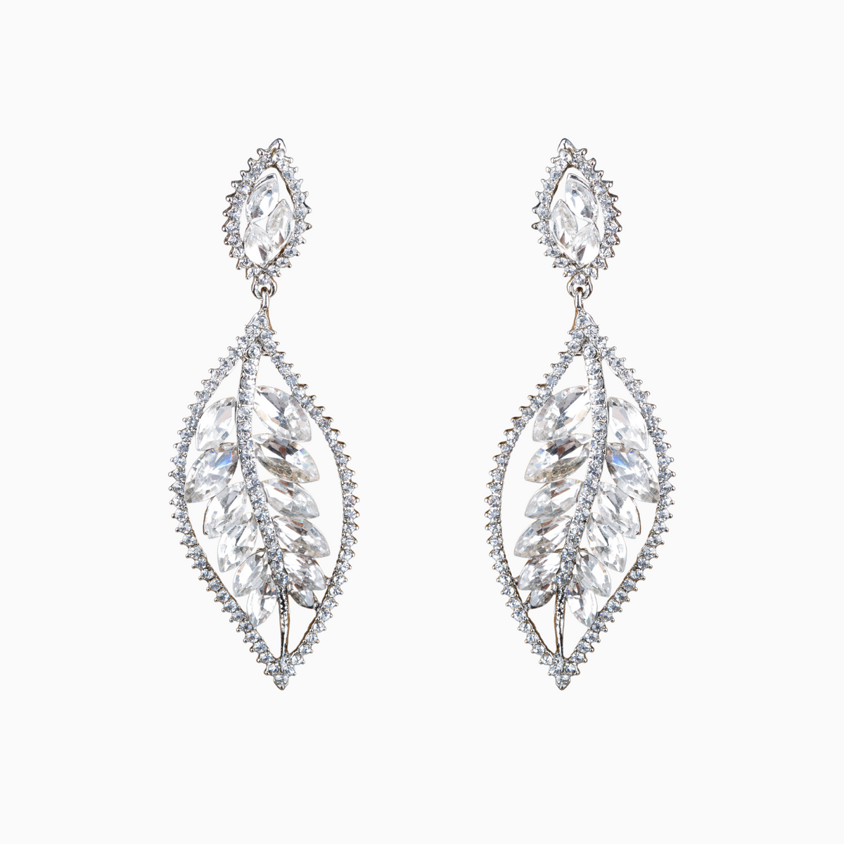 Earrings for Women Leaf Shape Pure Silver 925 for Women Handcrafted (EAR0240)