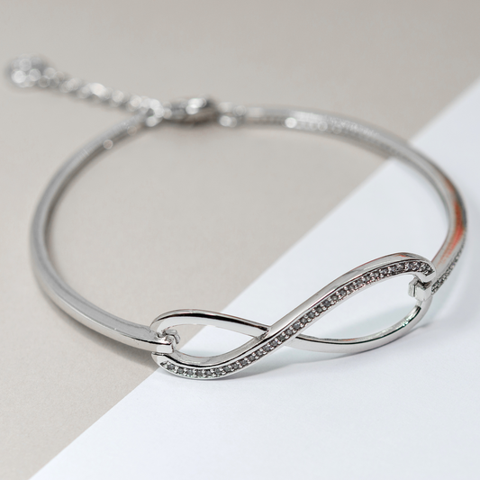 Silver (Quality 925) Plated Bracelet for Women Rope Shape (BRA0174)