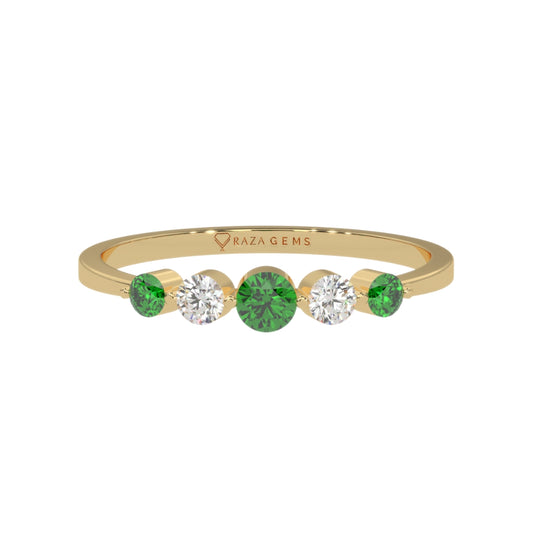 Emerald Ring Rajiya 18K Yellow Gold