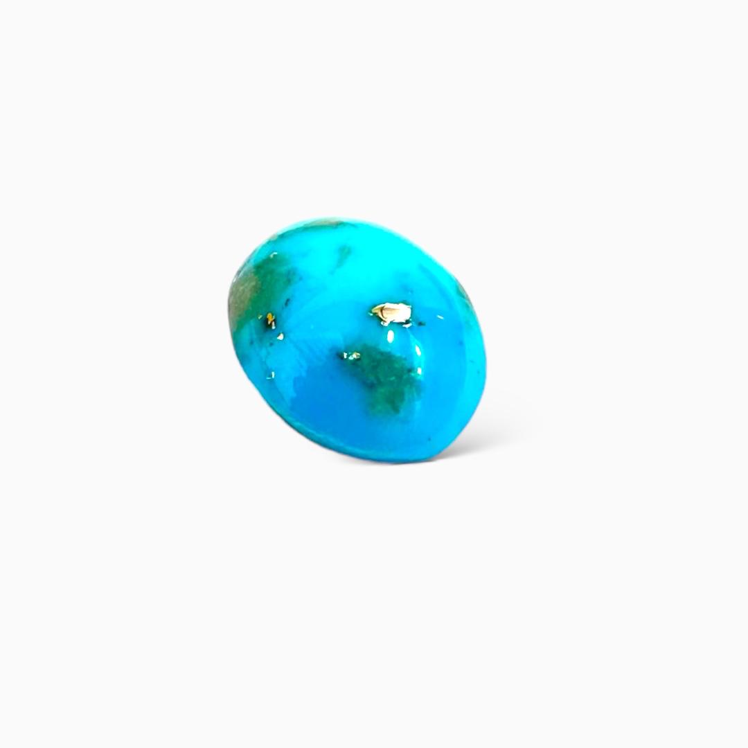 Natural Persian Turquoise 4.03 Carats Oval Cabochon Shape (9X13 mm )