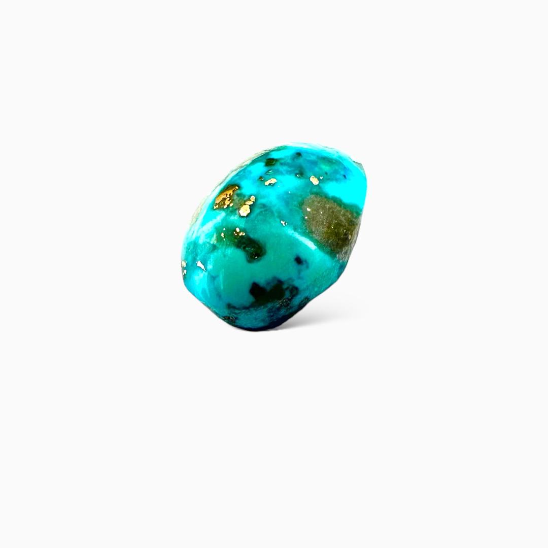 Natural Persian Turquoise 4.10 Carats Oval Cabochon Shape (12.5X9mm)