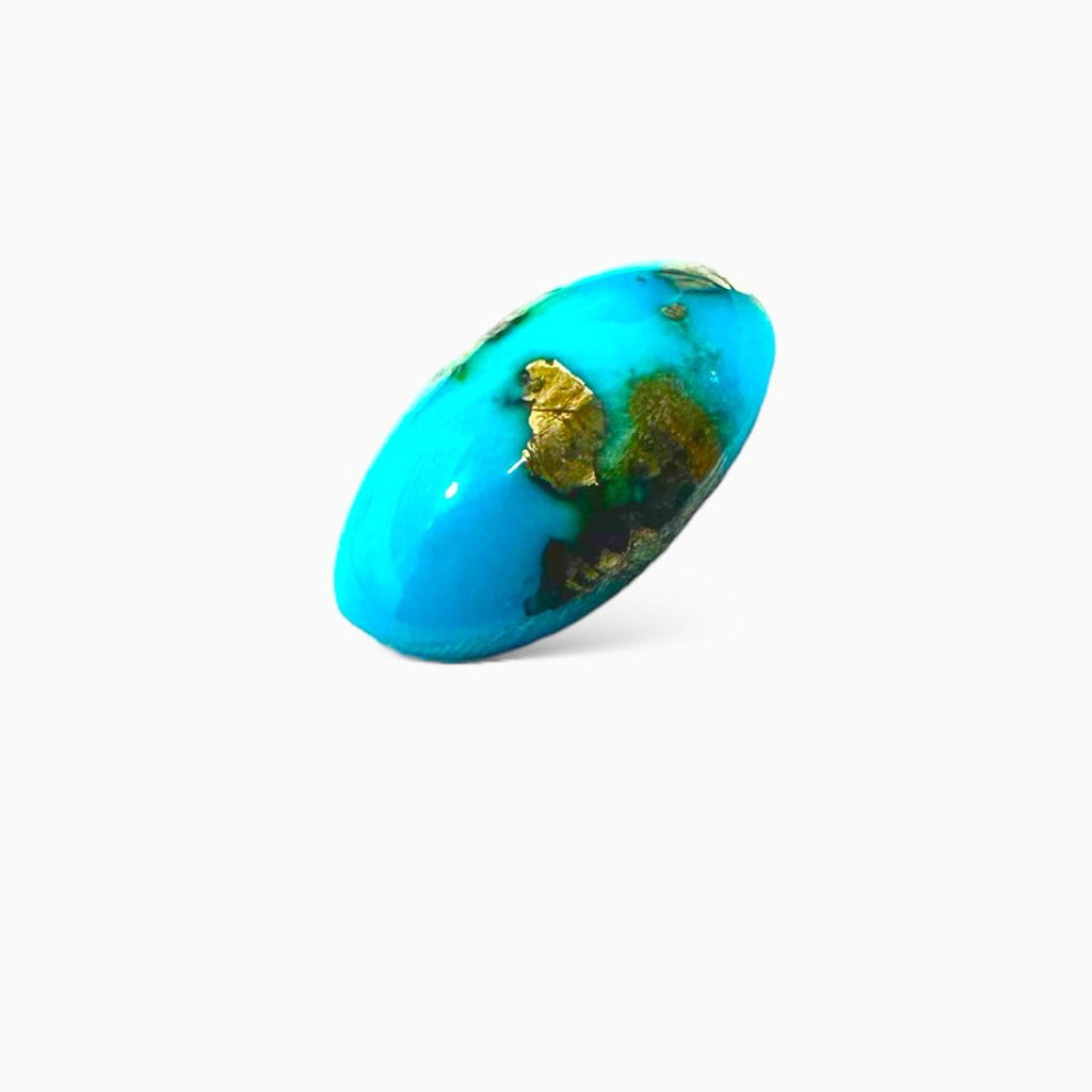 Natural Persian Turquoise 4.10 Carats Oval Cabochon Shape (14X8.5mm )