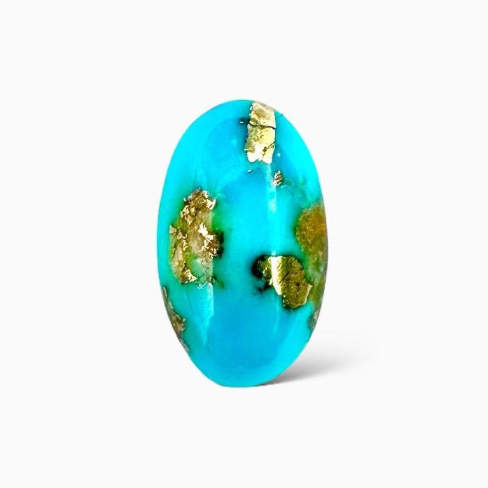 Natural Persian Turquoise 4.10 Carats Oval Cabochon Shape (14X8.5mm )