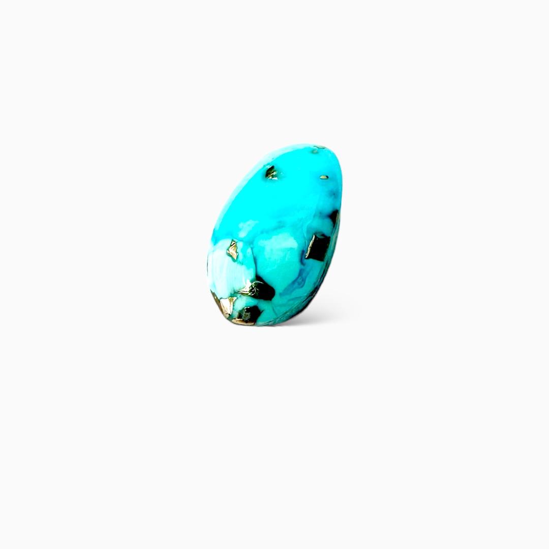 Natural Persian Turquoise 4.85 Carats Oval Cabochon Shape (14.5X8.5mm)