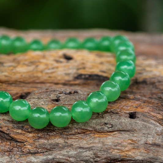Green Color Beads Bracelet for Men & Women (BRA0210)