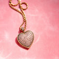 White Zarcone 18K Yellow Gold Heart Pendant Only (PEN0108)